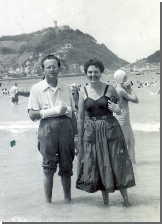 Rafael y Ana, San Sebastin, 1955